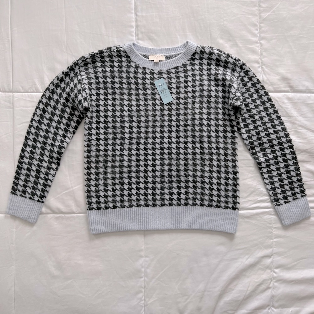 LOFT Outlet Houndstooth Sweater XXSP